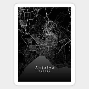 Antalya Turkey City Map dark Sticker